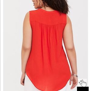 torrid | harper - blood orange swiss dot tunic tank
